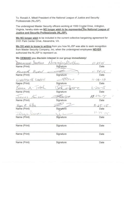 NLJSP, National League of Justice and Security Professionals