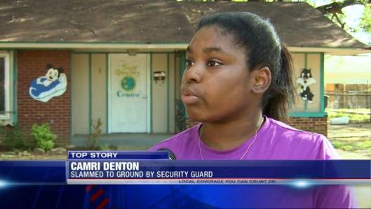 Camri Denton, SECURITY GUARD PEPPER SPRAYED