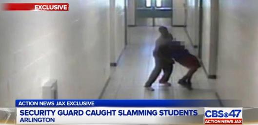 Former security guard Robert Fields is caught on video slamming students to the ground in December