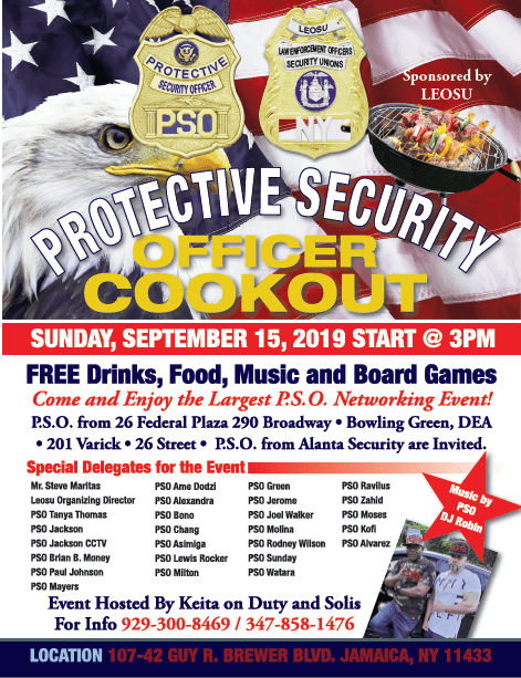 Paragon Systems Inc, PSO, Protective Service Officers Cookout
